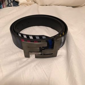 Fendi chevron striped belt